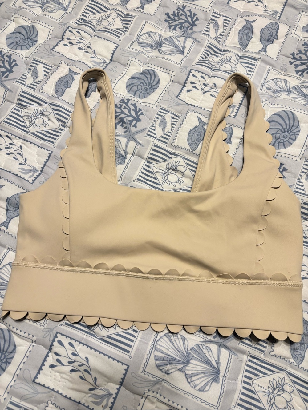 IVL Scalloped Edge Nude Sports Bra